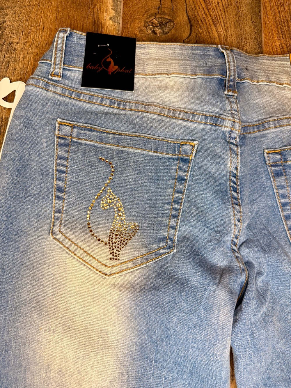 Baby Phat Crystal Logo Flare Jeans - Picture 4 of 4